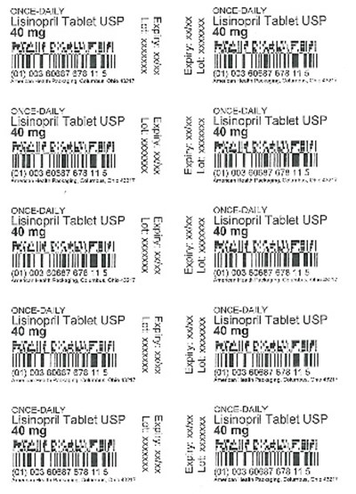 40 mg Lisinopril Tablet Blister (40 mg Blister)